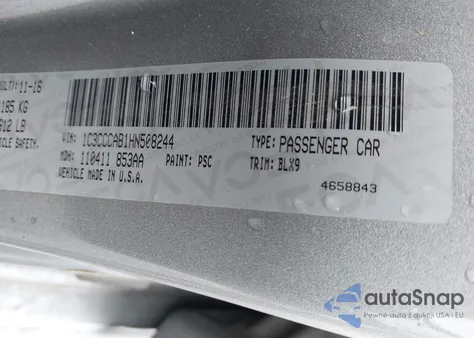 2017 Chrysler 200 Limited Platinum z USA, uszkodzony, nr VIN 1C3CCCAB1HN508244